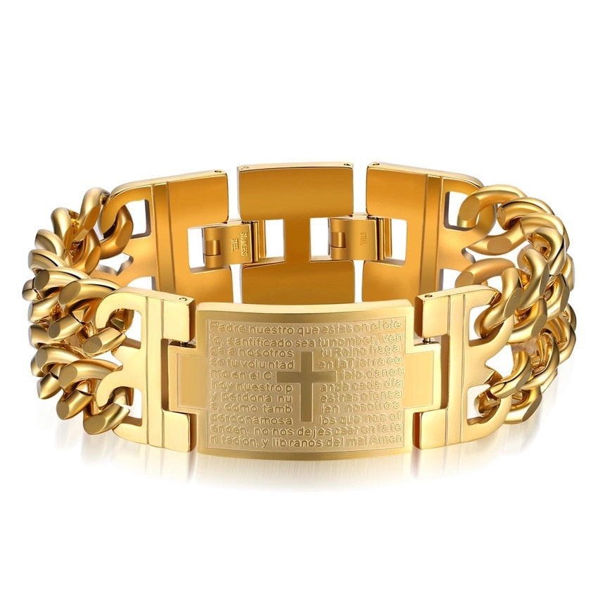 Bracelete masculino de ouro (personalizável) – Morganti's