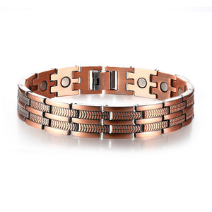 Bracelete masculino magnético em cobre